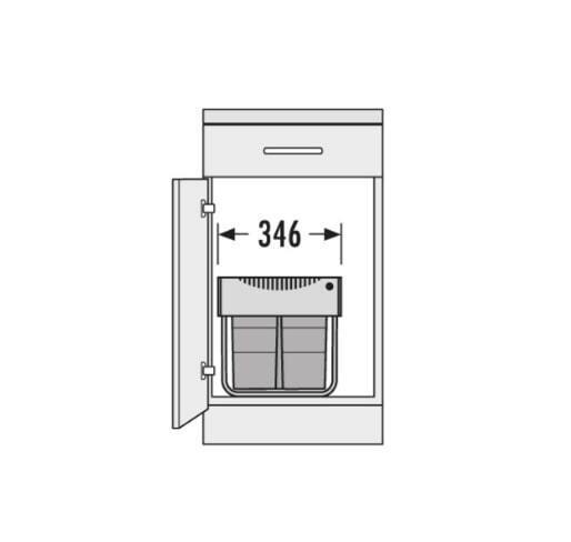 Встраиваемая система 35л Raumspar-Tandem Hailo 3642-13